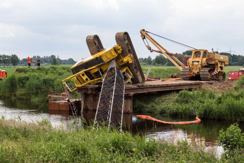 Einsatz Schwerlastkran im Wasser